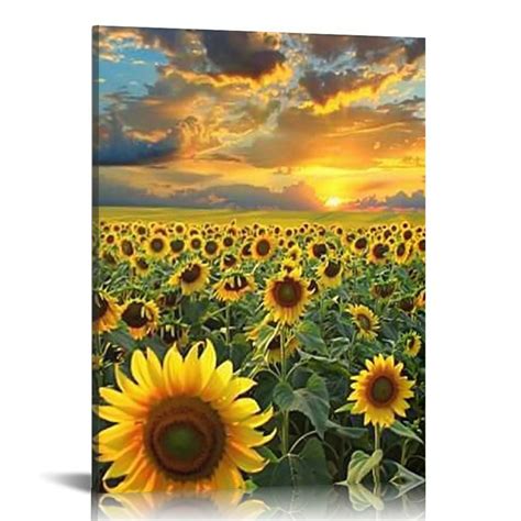 Nawypu Sunflower Canvas Wall Art Decor Set Decorative Multi Panel