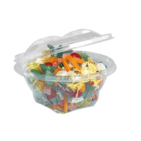 Barquette Salade Ronde Cristal Avec Couvercle 1000ml Boxy