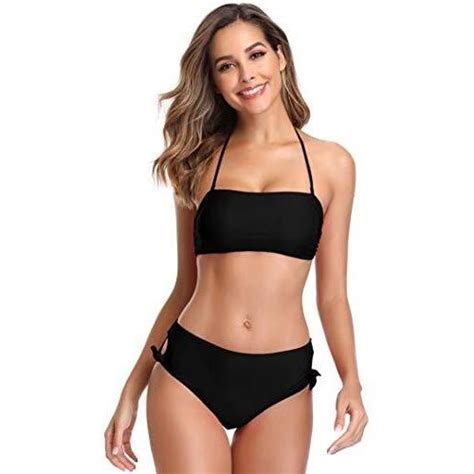 SHEKINI Sexy Maillots de Bain Femme Deux Pièces Plage Halter Bikini Rembourré Réglable