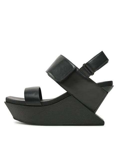 Sandały United Nude Delta Wedge Sandal 104130116 Czarny app eobuwie