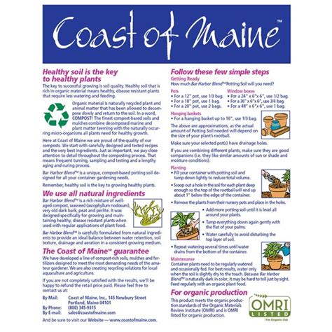 Coast of Maine All-purpose Organic Potting Soil Mix in the Soil ...