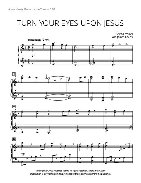 Turn Your Eyes Upon Jesus – Koerts Music