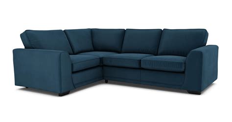 Orka Velvet Non Quilted Right Hand Facing Seater Corner Sofa Dfs