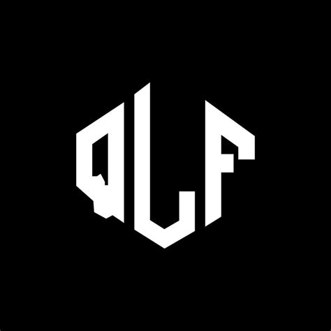 diseño de logotipo de letra qlf con forma de polígono. qlf polígono y ...