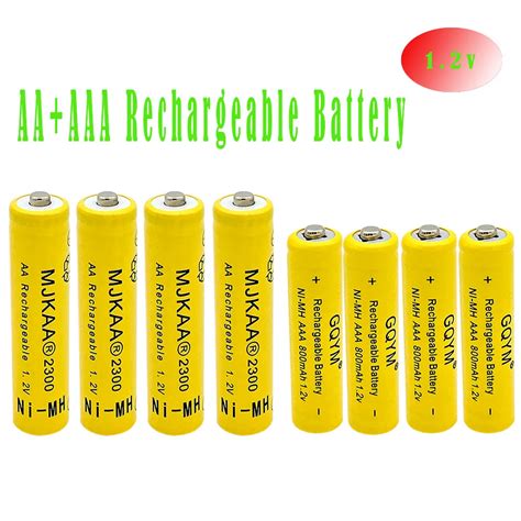 4PCS 1 2V Ni MH AA 4PCS AAA Rechargeable Battery 2A 2300mAh 3A 800mAh