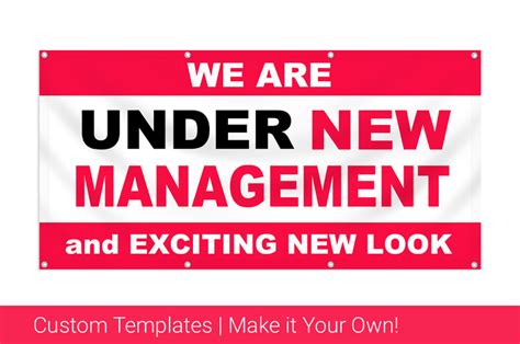 Under New Management Vinyl Banners