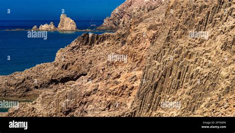 Columnar Jointing Structures Of Punta Baja Lava Flows Volcanic Rocks