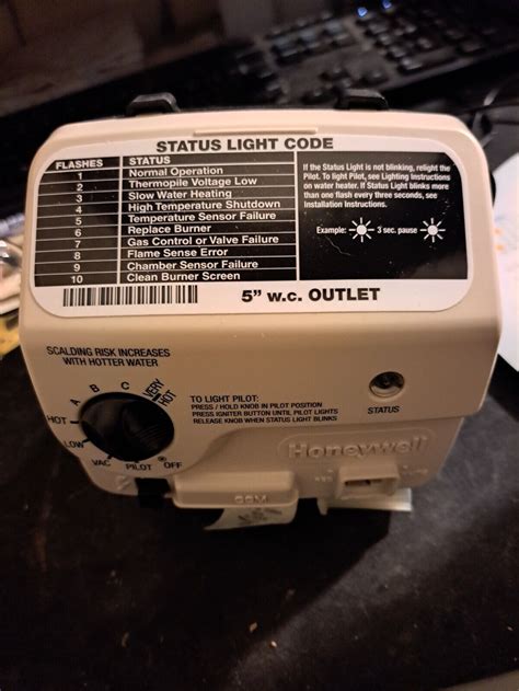 Honeywell Hot Water Heater Status Light Blinking 5 Times Shelly Lighting