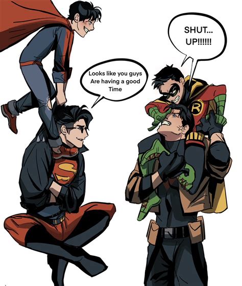 김삐뽀 Bbibbo On Twitter Jonkent Connerkent Damianwayne Jasontodd Brotherly Moment