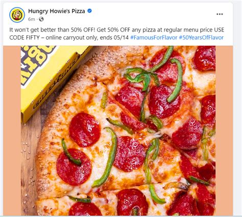 Hungry Howies Coupon Code Get Off Any Pizza At Regular Menu Price U