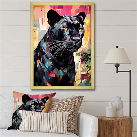 Bungalow Rose Black Pink Panther Popart On Canvas Print Wayfair