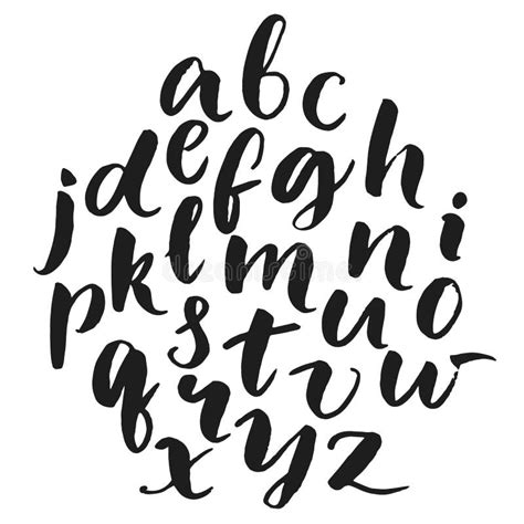 Affiche De Typographie Avec L Alphabet Anglais Minuscule Illustration