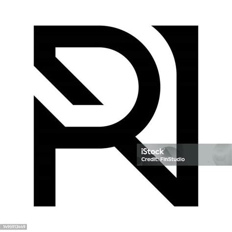 전문적인 혁신적인 이니셜 Rn 로고 및 Nr 로고 레터 Rn 또는 Nr 미니멀하고 우아한 모노그램 프리미엄 비즈니스 예술적 ...