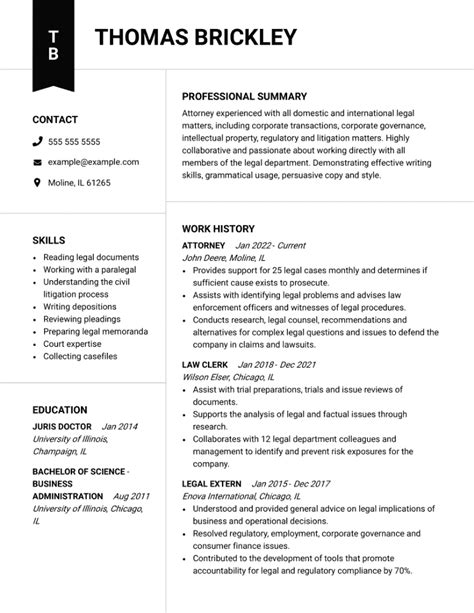 Best Attorney Resume Examples For 2024