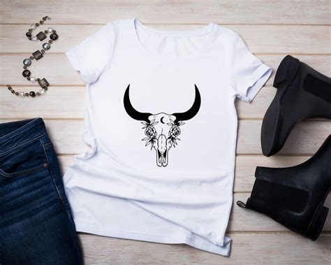 Longhorn Skull Svg Cow Skull Svg Bull Skull Svg Longhorn Svg