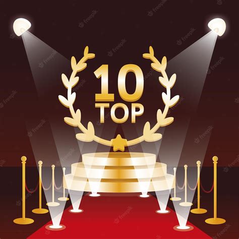 Free Vector Top 10 Best Podium Award