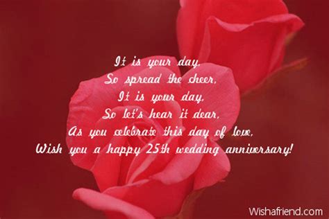 Wish You A Happy Twenty Fifth Wedding Anniversary - Wishes, Greetings, Pictures – Wish Guy