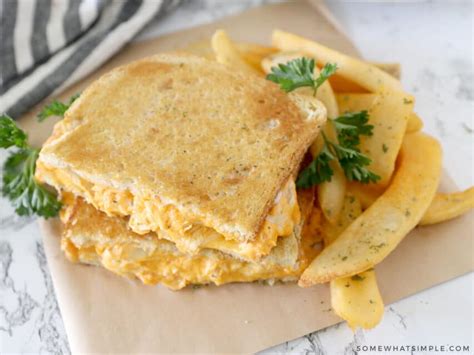 Buffalo Chicken Grilled Cheese Sandwich From Somewhat Simple