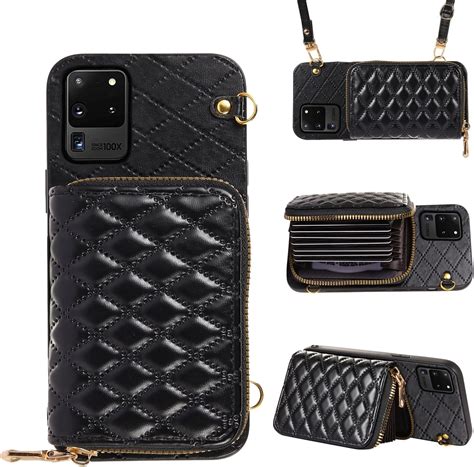 Furiet Detachable Crossbody Strap Wallet Case For Samsung Galaxy S22 Ultra 5g With