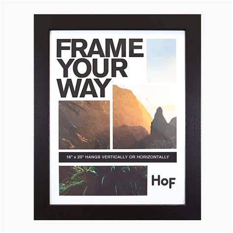 Wood Wall Frame - Black, 16x20 | Wood Wall Frame in 8x10 - 11x14 - 16x20