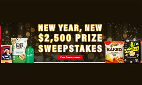 TrySpree Tasty Rewards New Year Sweepstakes