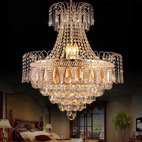 Lustre K9 Gold Crystal Chandelier Remote Control Modern Led Chandelier ...