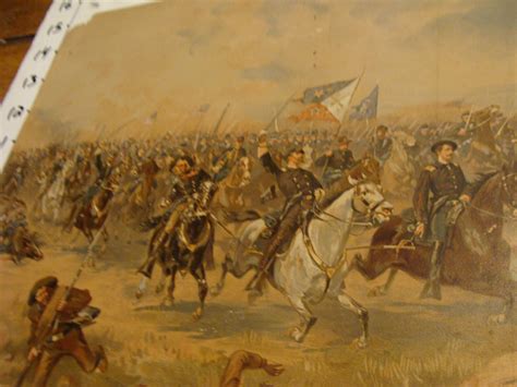 Vintage Print1880s Thulstrup L Prang Civil War Final Charge At