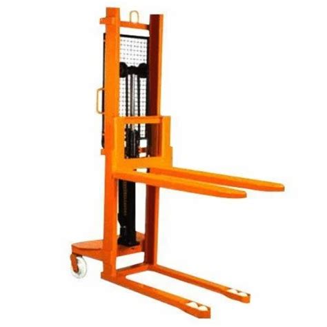 Fork Stacker Mild Steel Mini Hand Stacker Lifting Capacity 500 Kgs At