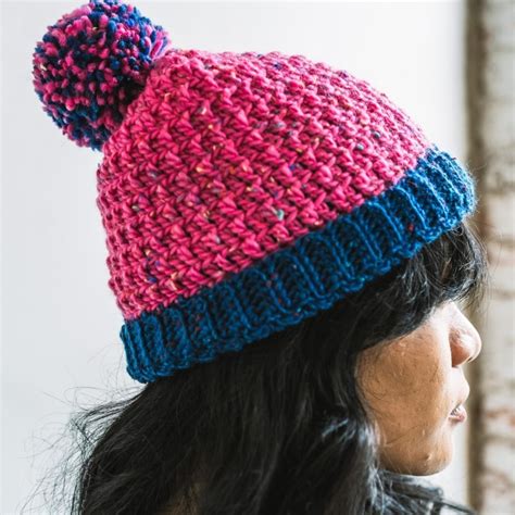 Mega Pom Beanie Opskrifter Hobbii Dk