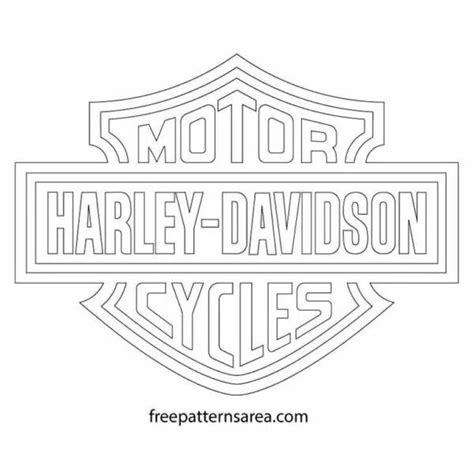 Harley Davidson Logo Stencil Vector - FreePatternsArea | Logotipo de ...