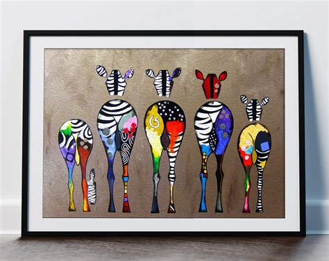 Zebra Butts Gold Banksy Art Print. Printable Digital File, Instant ...