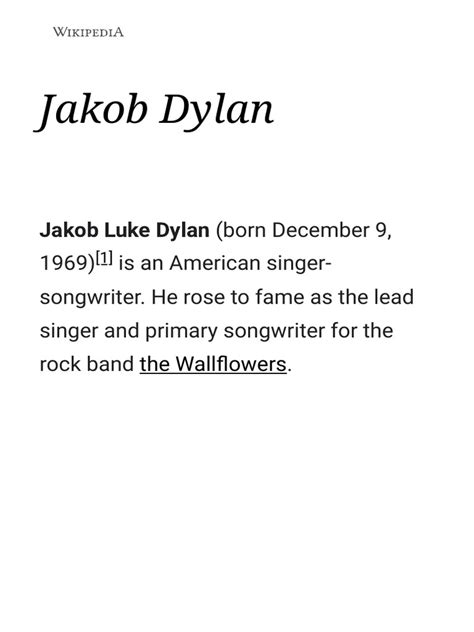 Jakob Dylan - Wikipedia | PDF | Music Industry