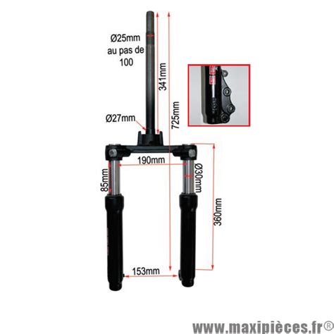 Fourche EBR pour mbk booster spirit et Yamaha bws 50cc Maxi Pièces 50