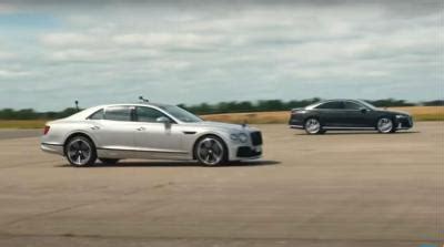 V Deo Bentley Flying Spur E Audi S Fazem Drag Race Superluxuosa Tvi