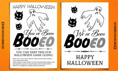 Youve Been Booed Printable Black And White