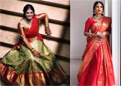 Pattu Lehengas And Half Saree For Every South Indian Bride Fashion