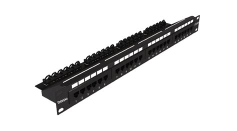 Patch Panel Cat 6a Utp Idc 180º 24 Portas 1u Rinel