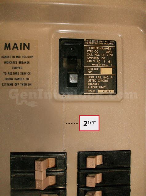 Generator Interlock Kit Eaton Cutler Hammer Vertical Throw 150 And