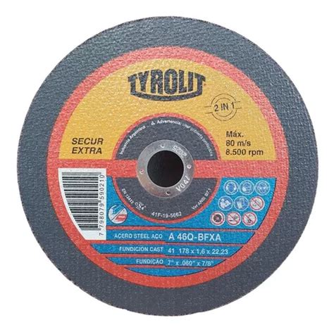 Disco De Corte Tyrolit Secur 178x1 6mm Original X 25 Uni