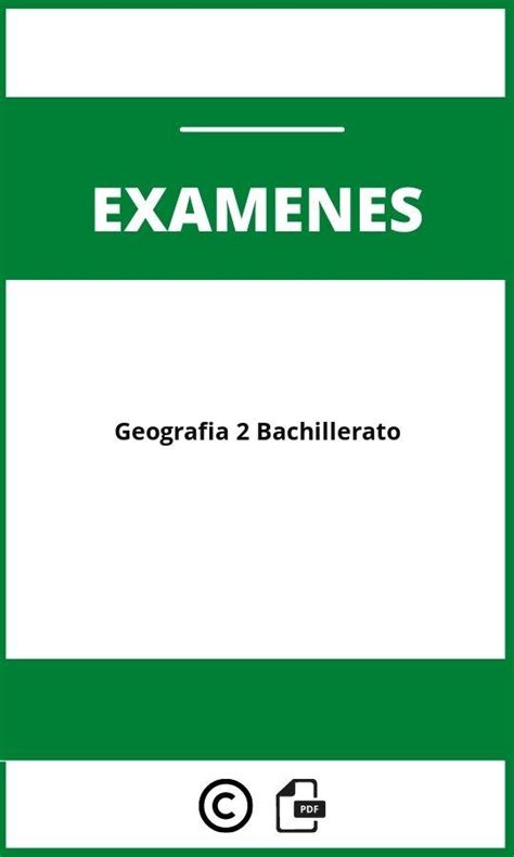 Examenes Geografia 2 Bachillerato 2025