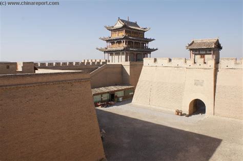 JiaYuGuan Great Wall of China Fortress (10a) Atop the Western Walls of the Inner Fortress. By ...