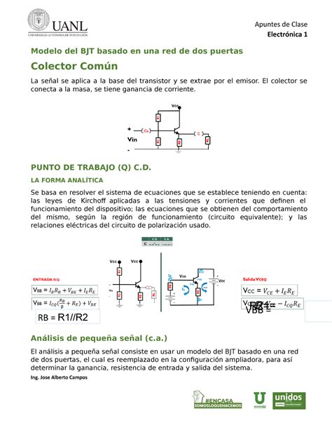 Transistores BJT 5 APUNTES DE CLASE PARA LA MATERIA DE ELECTRONICA