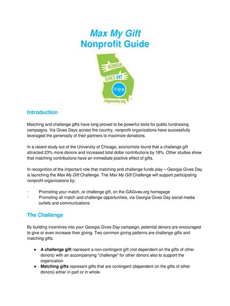 Fillable Online Gcn Max My T Nonprofit Guide The Georgia Center For Nonprofits Fax Email