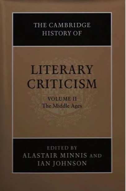 The Cambridge History Of Literary Criticism Vol Ii Pdf Free Download