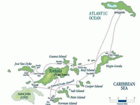 British Virgin Islands BVI: 7 day sailing itinerary from Tortola