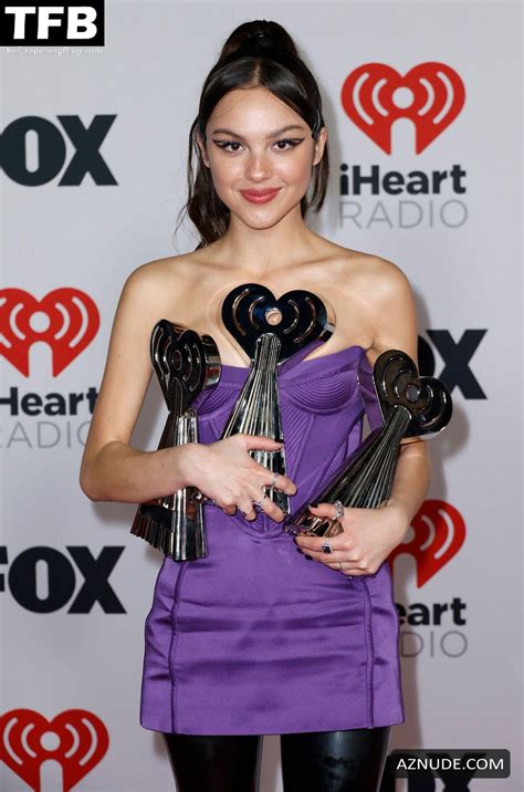 Olivia Rodrigo Sexy Seen Showing Off Her Hot Cleavage At The IHeartRadio Music Awards In LA AZNude