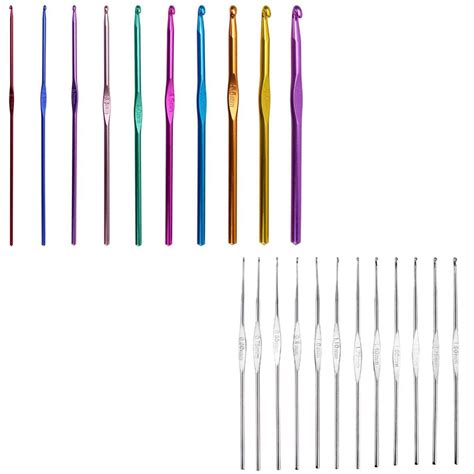 1 Set 22pcs Colorful Aluminum Crochet Hooks Needles Knit Weave Craft Y Reliable Store