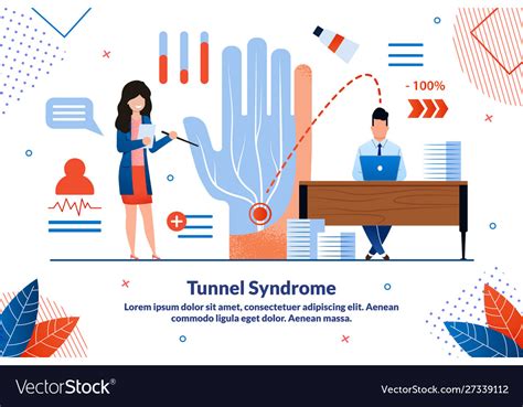 Carpal Tunnel Syndrome Flat Banner Template Vector Image