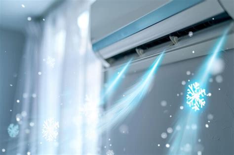 Modern Air Conditioner Cooling A Room With Technology Illustration