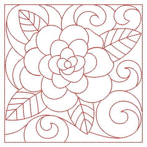 Redwork Floral Quilting Oregonpatchworks Embroidery Works Floral